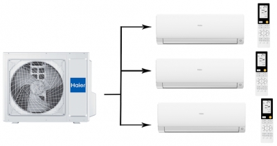 Haier 3U55S2SR5FA / AS35S2SF2FA-W / AS25S2SF2FA-W*2шт